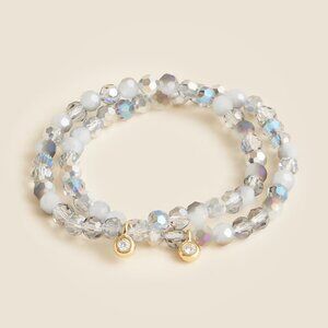 J. Crew Crystal Beaded Bracelets Set-of-Two/NWT